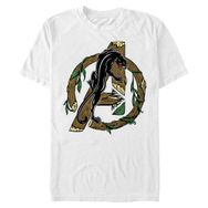 Marvel Büyük ve Uzun Klasik Ahşap Yenilmezler White Erkek T-shirt