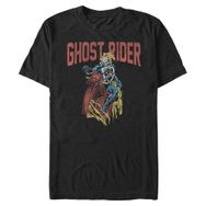Marvel Büyük ve Uzun Klasik Basit Hayalet Üst Kısa Kollu Siyah Erkek T-shirt