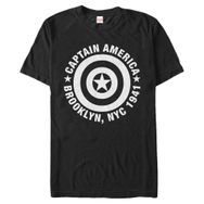 Marvel Büyük ve Uzun Klasik Brooklyn Yuvarlak Üst Kısa Kollu Siyah Erkek T-shirt