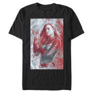 Marvel Büyük ve Uzun Klasik Büyük Kırmızı Üst Kısa Kollu Siyah Erkek T-shirt