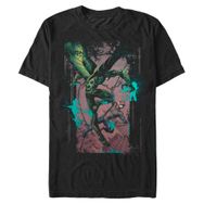 Marvel Büyük ve Uzun Klasik Buzzard Splat Üst Kısa Kollu Siyah Erkek T-shirt