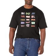 Marvel Büyük ve Uzun Klasik Çin Logolu Üst Kısa Kollu Siyah Erkek T-shirt