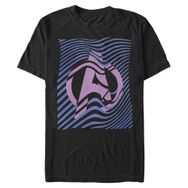 Marvel Büyük ve Uzun Klasik Dalgalı Yenilmezler Simgesi Üst Kısa Kollu Siyah Erkek T-shirt