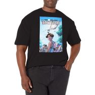 Marvel Büyük ve Uzun Klasik Demir Kalp Üst Kısa Kollu Siyah Erkek T-shirt