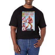 Marvel Büyük ve Uzun Klasik Demir Oyuncak Üst Kısa Kollu Siyah Erkek T-shirt