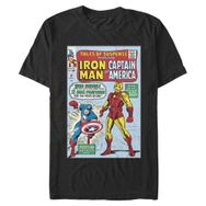 Marvel Büyük ve Uzun Klasik Demir Şapka Takımı Üst Kısa Kollu Siyah Erkek T-shirt