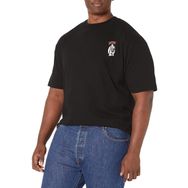 Marvel Büyük ve Uzun Klasik Dul Rozeti Üst Kısa Kollu Siyah Erkek T-shirt
