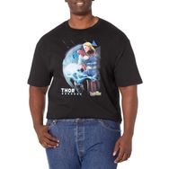 Marvel Büyük ve Uzun Klasik Dünya Gözlemcisi Üst Kısa Kollu Siyah Erkek T-shirt