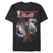 Marvel Büyük ve Uzun Klasik Falconcap Kapak Üst Kısa Kollu Siyah Erkek T-shirt