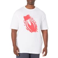 Marvel Büyük ve Uzun Klasik Fırça Logolu White Erkek T-shirt