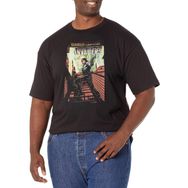 Marvel Büyük ve Uzun Klasik Inbaders Üst Kısa Kollu Siyah Erkek T-shirt