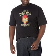 Marvel Büyük ve Uzun Klasik Ironman Kostümü Üst Kısa Kollu Siyah Erkek T-shirt