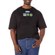 Marvel Büyük ve Uzun Klasik İş Arkadaşı Emoji Üst Kısa Kollu Siyah Erkek T-shirt