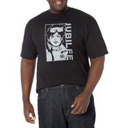 Marvel Büyük ve Uzun Klasik Jubilee Kalp Üst Kısa Kollu Siyah Erkek T-shirt