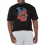Marvel Büyük ve Uzun Klasik Kafa Çantası Üst Kısa Kollu Siyah Erkek T-shirt