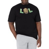 Marvel Büyük ve Uzun Klasik LOL Groot Üst Kısa Kollu Siyah Erkek T-shirt