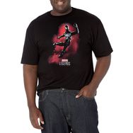 Marvel Büyük ve Uzun Klasik Ml Siyah Takım Örümcek Üst Kısa Kollu Siyah Erkek T-shirt