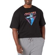 Marvel Büyük ve Uzun Klasik Neon Cyclops Üst Kısa Kollu Siyah Erkek T-shirt