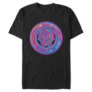 Marvel Büyük ve Uzun Klasik Neon Kalkan Üst Kısa Kollu Siyah Erkek T-shirt