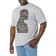 Marvel Büyük ve Uzun Klasik Örümcek Adam Silueti Athletic Heather Erkek T-shirt
