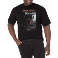 Marvel Büyük ve Uzun Klasik Örümcek Adam Üst Kısa Kollu Siyah Erkek T-shirt