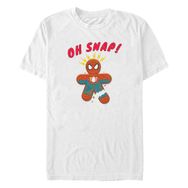 Marvel Büyük ve Uzun Klasik Örümcek Kurabiye White Erkek T-shirt