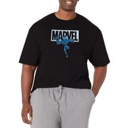 Marvel Büyük ve Uzun Klasik Panter Kostümü Üst Kısa Kollu Siyah Erkek T-shirt