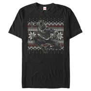 Marvel Büyük ve Uzun Klasik Panter Tatil Üst Kısa Kollu Siyah Erkek T-shirt