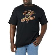 Marvel Büyük ve Uzun Klasik Repulsing Cadılar Bayramı Komp Üst Kısa Kollu Siyah Erkek T-shirt