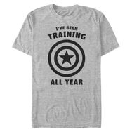 Marvel Büyük ve Uzun Klasik Şapka Antrenman Sembolü Athletic Heather Erkek T-shirt