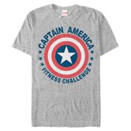 Marvel Büyük ve Uzun Klasik Shield Challenge Athletic Heather Erkek T-shirt