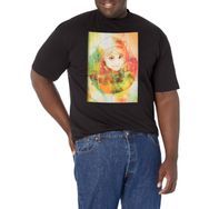 Marvel Büyük ve Uzun Klasik Sincap Kız Portresi Üst Kısa Kollu Siyah Erkek T-shirt