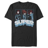 Marvel Büyük ve Uzun Klasik Süper Üst Kısa Kollu Siyah Erkek T-shirt