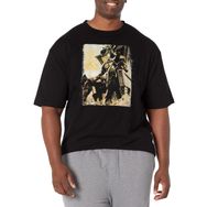 Marvel Büyük ve Uzun Klasik Taht Odası Üst Kısa Kollu Siyah Erkek T-shirt