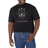 Marvel Büyük ve Uzun Klasik Tech Şapka Üst Kısa Kollu Siyah Erkek T-shirt