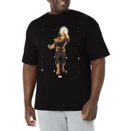 Marvel Büyük ve Uzun Klasik Thanos Şekilleri Üst Kısa Kollu Siyah Erkek T-shirt