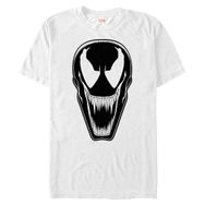 Marvel Büyük ve Uzun Klasik Venom Face White Erkek T-shirt