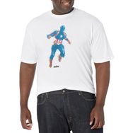 Marvel Büyük ve Uzun Şapka Boya White Erkek T-shirt
