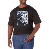 Marvel Büyük ve Uzun Üst Kısa Kollu Siyah Erkek T-shirt