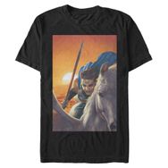 Marvel Büyük ve Uzun Valkyrie Uçan Tablo Üst Kısa Kollu Siyah Erkek T-shirt