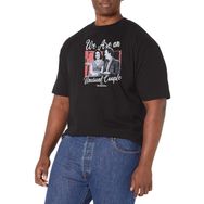 Marvel Büyük ve Uzun Wandavision Romantik Çift Üst Kısa Kollu Siyah Erkek T-shirt