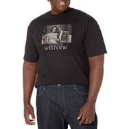 Marvel Büyük ve Uzun Wandavision Yüzük Oluşturulmuş Üst Kısa Kollu Siyah Erkek T-shirt