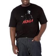 Marvel Büyük ve Uzun Yüksek Kontrast Nebula Üst Kısa Kollu Siyah Erkek T-shirt