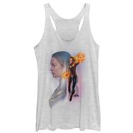 Marvel Captain Galaxy Racerback White Heather Kadın Atlet