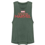 Marvel Captain Logolu Kolsuz Pine Green Heather Kadın Atlet