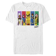 Marvel Classic Gökkuşağı Karakterler Erkek Bisiklet Yaka T-Shirt Beyaz L