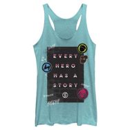 Marvel Classic Hero Story Racerback Tahiti Blue Kadın Atlet