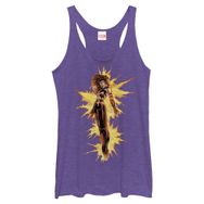 Marvel Classic on Fire Askılı Purple Heather Kadın Atlet