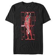 Marvel Deadpool Erkek Bisiklet Yaka T-Shirt Siyah S