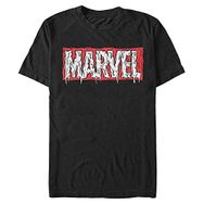 Marvel Eriyen Marvel Logosu Erkek Bisiklet Yaka T-Shirt Siyah S